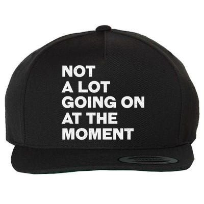 Not A Lot Going On At The Moment Wool Snapback Cap