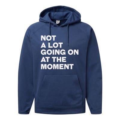 Not A Lot Going On At The Moment Performance Fleece Hoodie