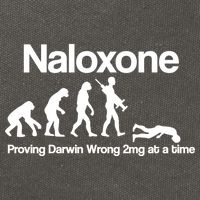 Naloxone Proving Darwin wrong 2 mg at a time Cotton Canvas Backpack