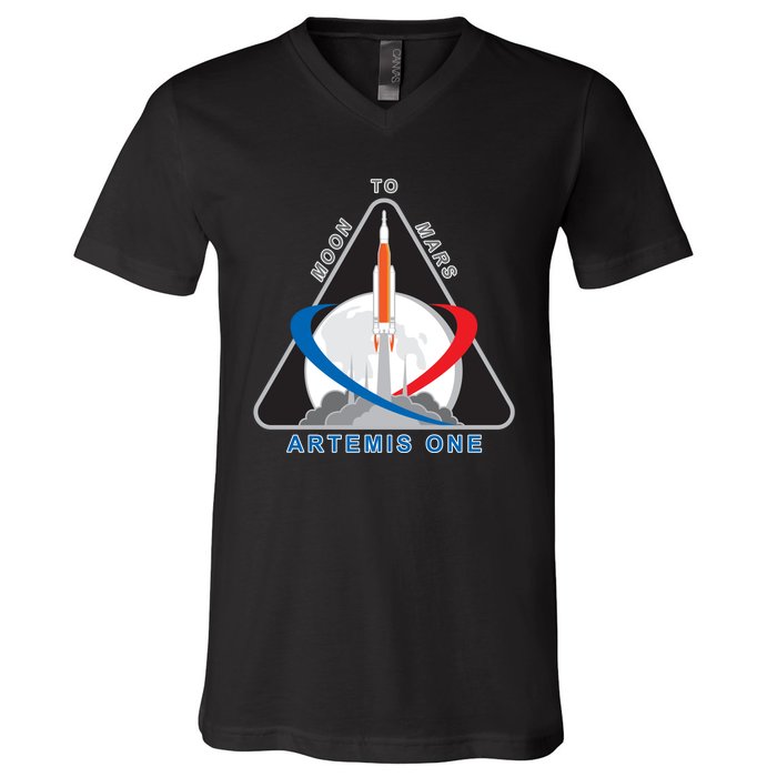 NASA Artemis Moon To Mars V-Neck T-Shirt