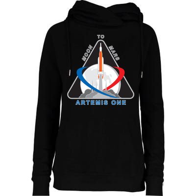 NASA Artemis Moon To Mars Womens Funnel Neck Pullover Hood