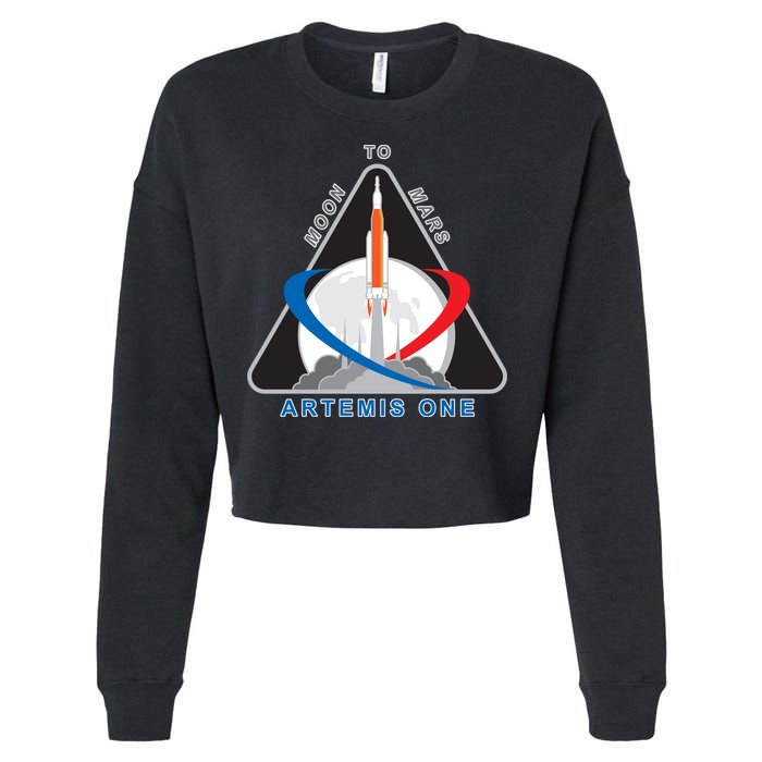 NASA Artemis Moon To Mars Cropped Pullover Crew
