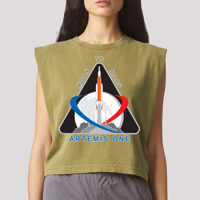 NASA Artemis Moon To Mars Garment-Dyed Women's Muscle Tee