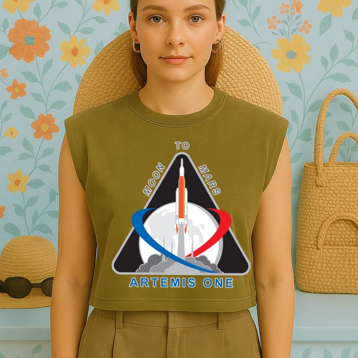 NASA Artemis Moon To Mars Garment-Dyed Women's Muscle Tee