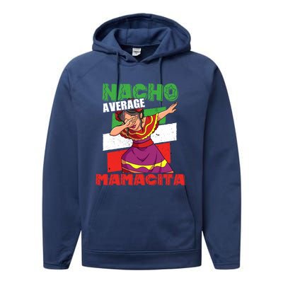 Nacho Average Mamacita Cute Gift Performance Fleece Hoodie