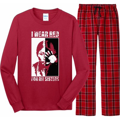 Native America MMIW Awareness I Wear Red For My Sisters Long Sleeve Pajama Set