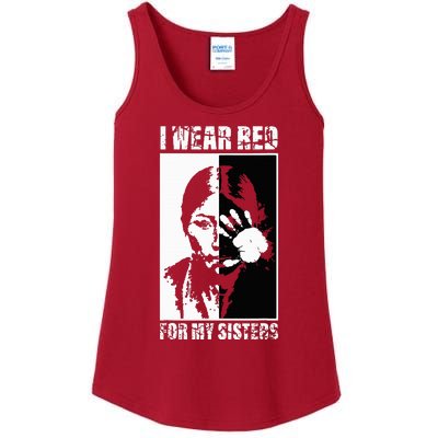 Native America MMIW Awareness I Wear Red For My Sisters Ladies Essential Tank