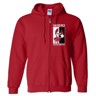 Native America MMIW Awareness I Wear Red For My Sisters Full Zip Hoodie