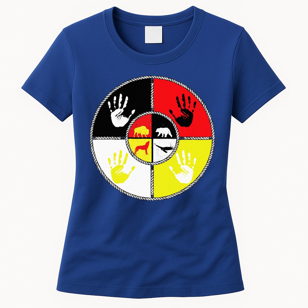 Native Americans Medicine Wheel Mmiw Womens T-Shirt