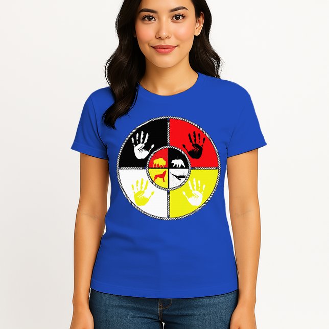 Native Americans Medicine Wheel Mmiw Womens T-Shirt
