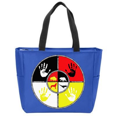 Native Americans Medicine Wheel Mmiw Zip Tote Bag