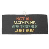 Not All Math Puns Are Terrible Just Sum Mathematician Gift Large Microfiber Waffle Golf Towel