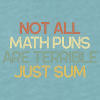 Not All Math Puns Are Terrible Just Sum Mathematician Gift Sueded Cloud Jersey T-Shirt