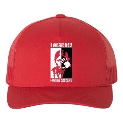 Native America MMIW Awareness I Wear Red For My Sisters Yupoong Adult 5-Panel Trucker Hat