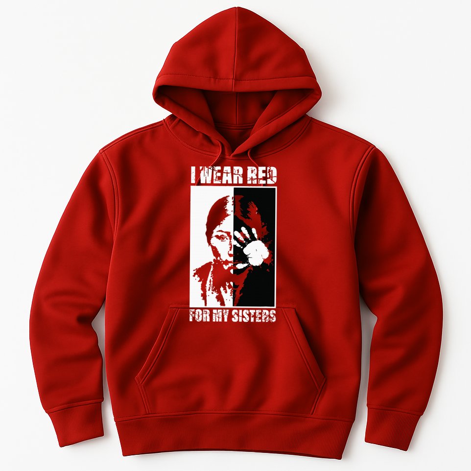 Native America MMIW Awareness I Wear Red For My Sisters Hoodie