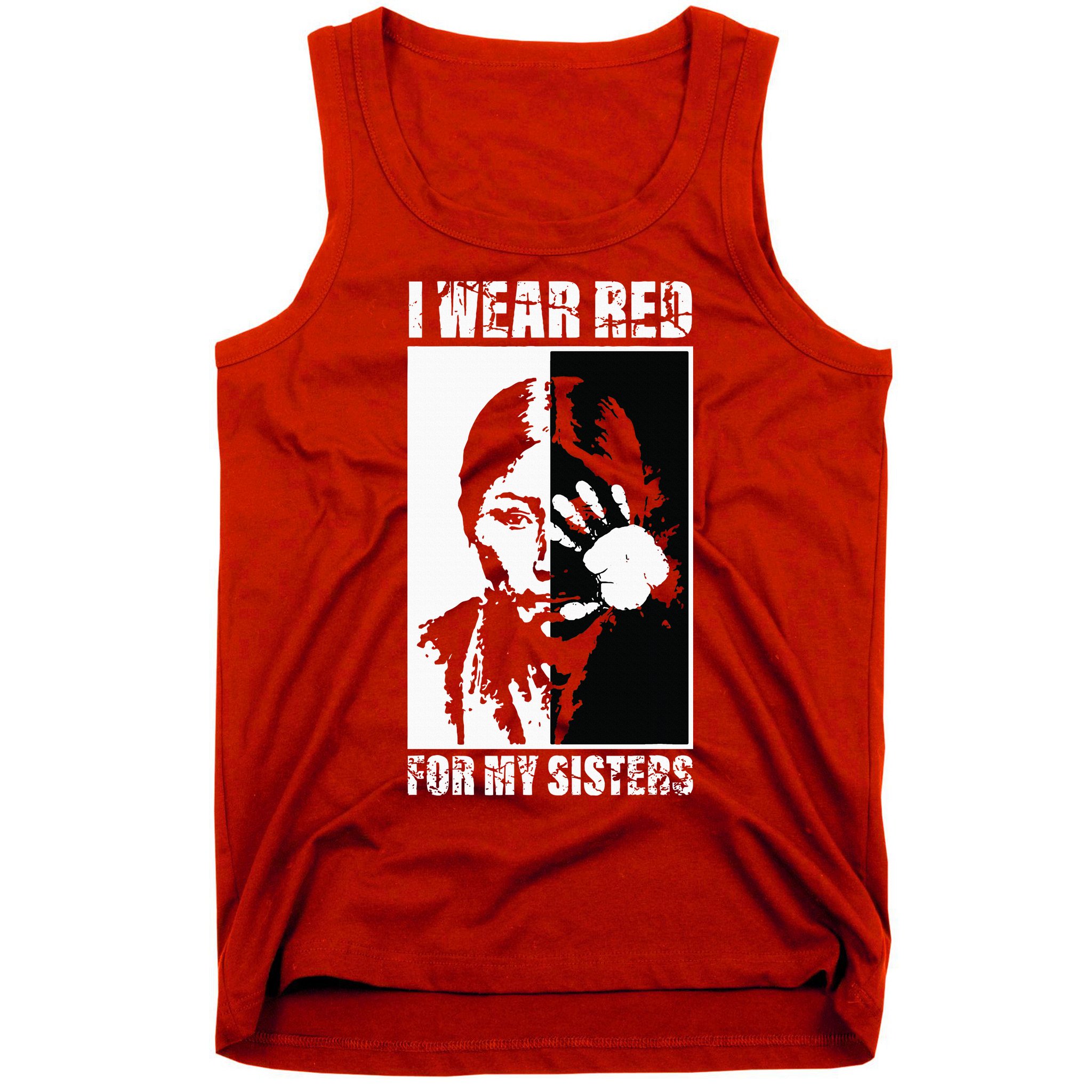 Native America MMIW Awareness I Wear Red For My Sisters Tank Top