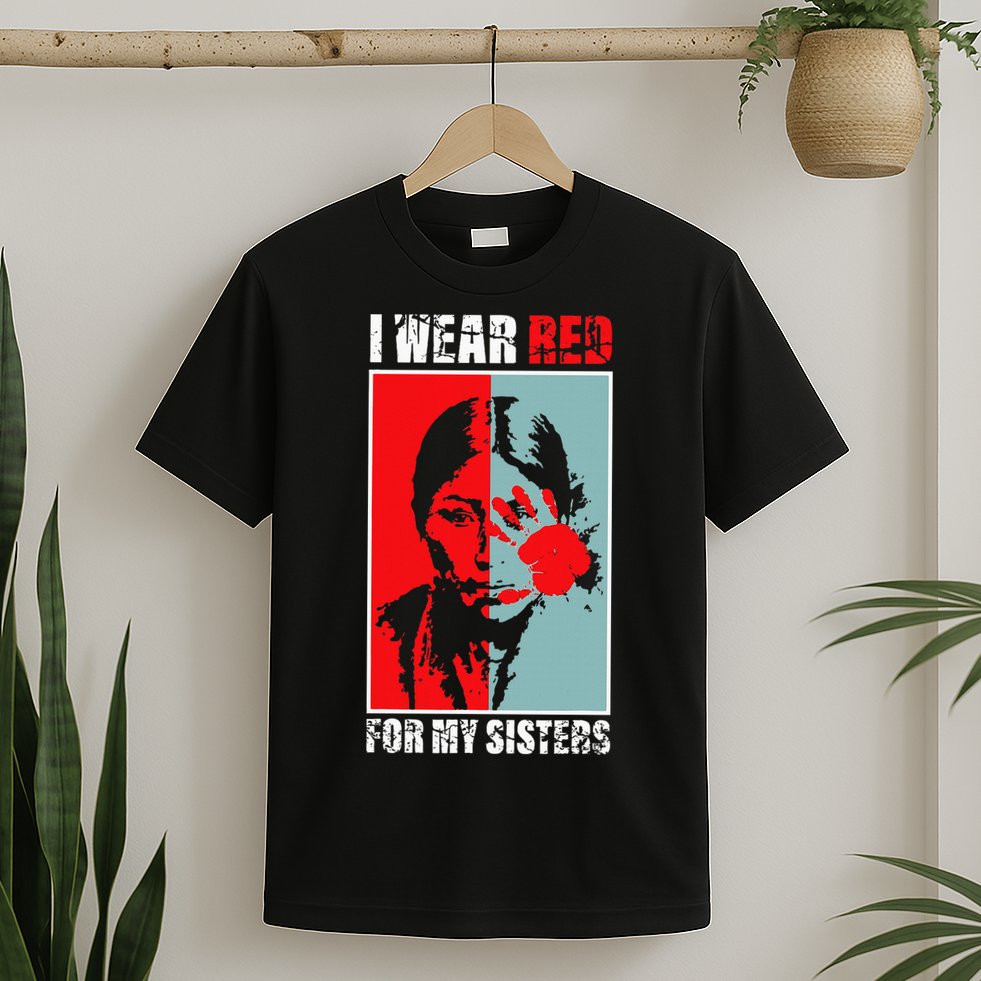 Native America Mmiw Awareness I Wear Red For My Sisters T-Shirt