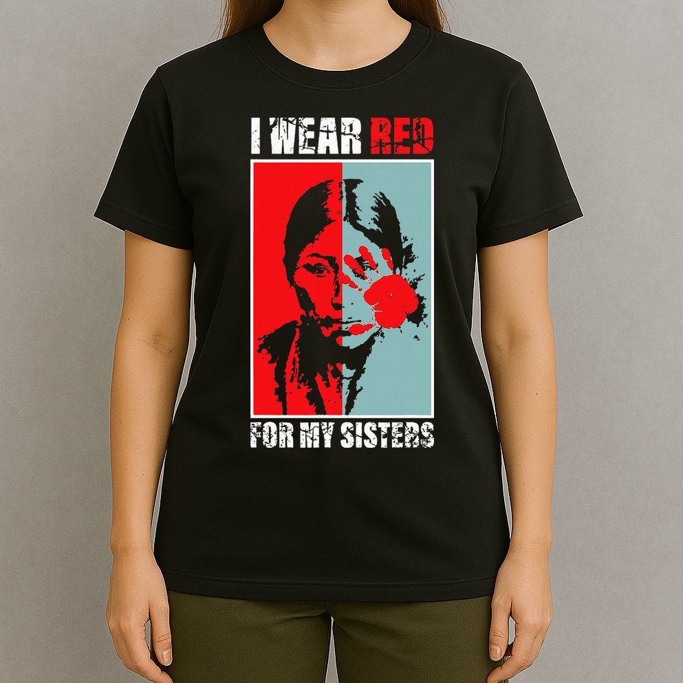 Native America Mmiw Awareness I Wear Red For My Sisters T-Shirt