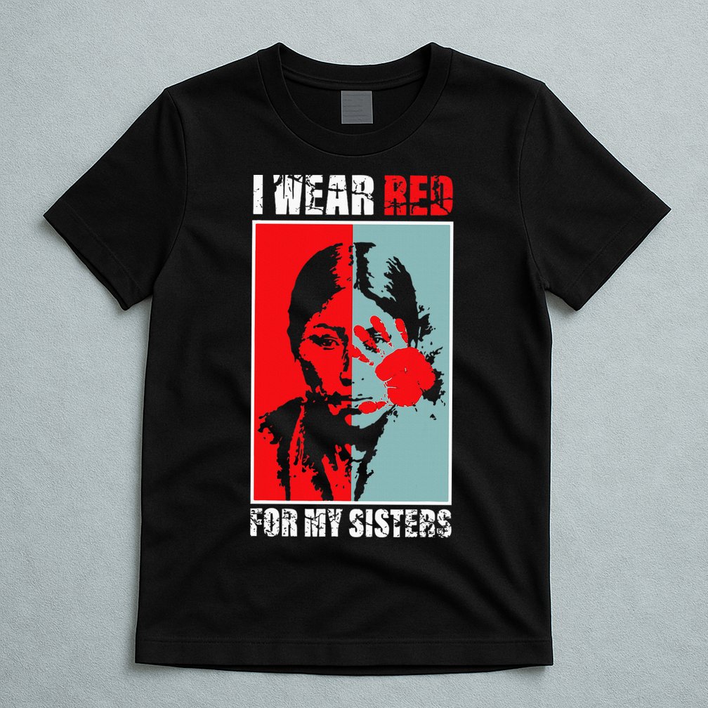 Native America Mmiw Awareness I Wear Red For My Sisters T-Shirt