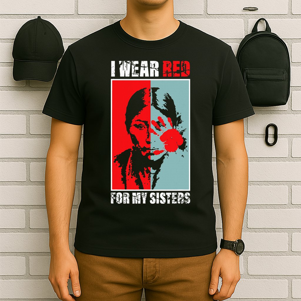 Native America Mmiw Awareness I Wear Red For My Sisters T-Shirt