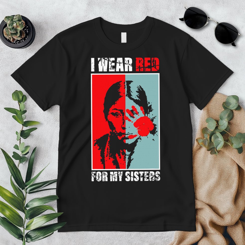 Native America Mmiw Awareness I Wear Red For My Sisters Premium T-Shirt