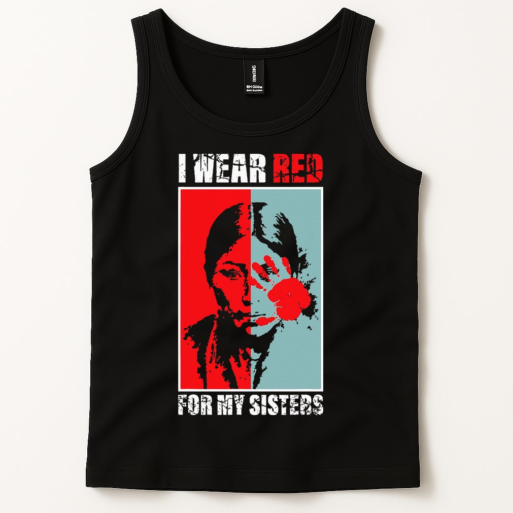 Native America Mmiw Awareness I Wear Red For My Sisters Tank Top