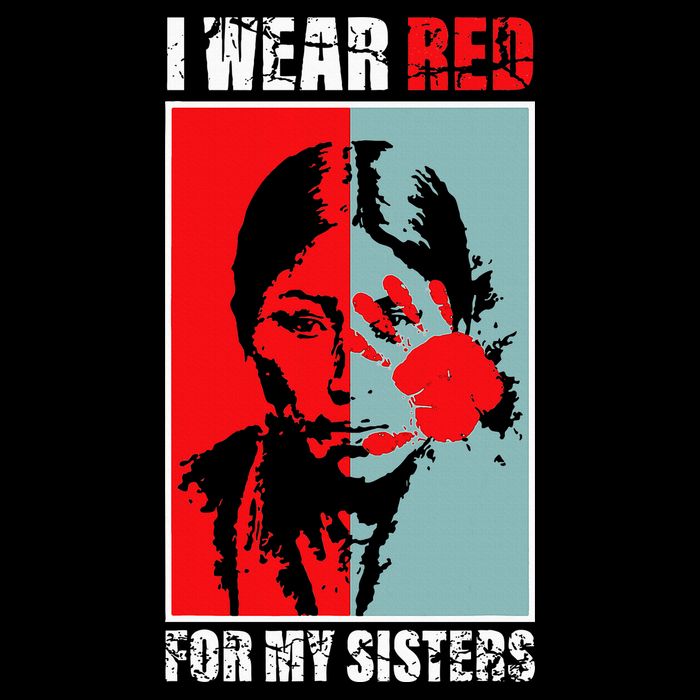 Native America Mmiw Awareness I Wear Red For My Sisters Toddler T-Shirt