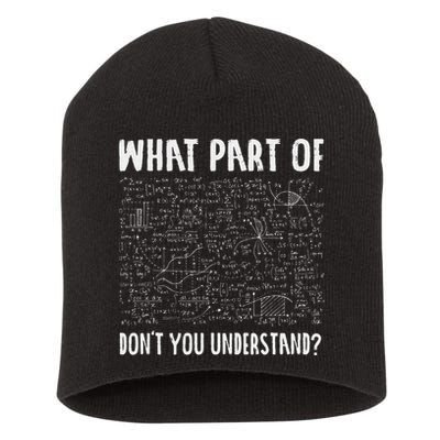 Not All Math Jokes Are Terrible Just Sum Math Teacher Short Acrylic Beanie