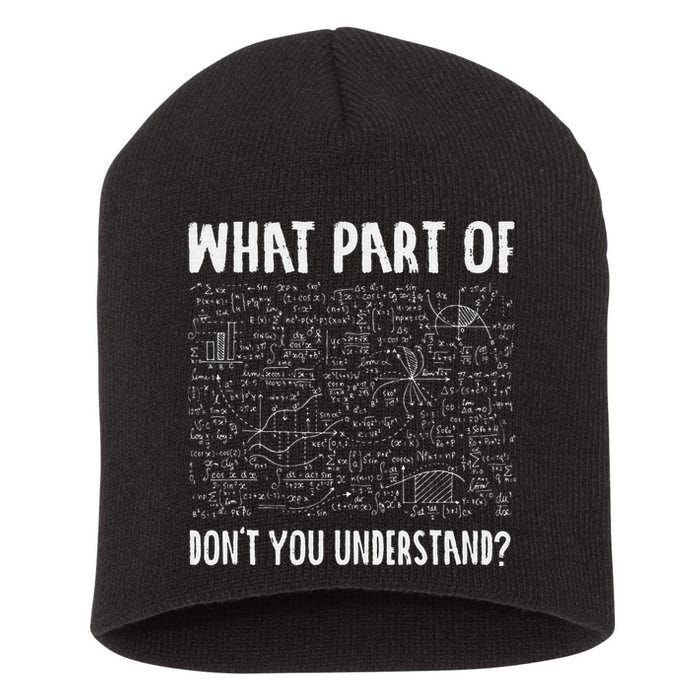 Not All Math Jokes Are Terrible Just Sum Math Teacher Short Acrylic Beanie