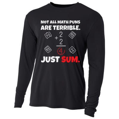 Not All Math Jokes Are Terrible Just Sum funny Math Teacher Cooling Performance Long Sleeve Crew