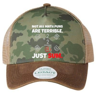 Not All Math Jokes Are Terrible Just Sum Math Teacher Pun Legacy Tie Dye Trucker Hat