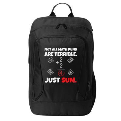 Not All Math Jokes Are Terrible Just Sum Math Teacher Pun City Backpack