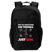 Not All Math Jokes Are Terrible Just Sum Math Teacher Pun Backpack