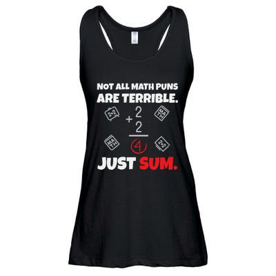 Not All Math Jokes Are Terrible Just Sum Math Teacher Pun Ladies Essential Flowy Tank