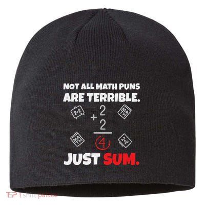 Not All Math Jokes Are Terrible Just Sum Math Teacher Pun Sustainable Beanie