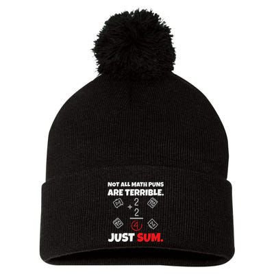 Not All Math Jokes Are Terrible Just Sum Math Teacher Pun Pom Pom 12in Knit Beanie