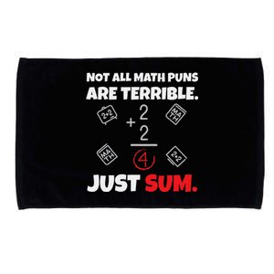 Not All Math Jokes Are Terrible Just Sum Math Teacher Pun Microfiber Hand Towel