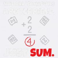 Not All Math Jokes Are Terrible Just Sum Math Teacher Pun Garment-Dyed Sweatshirt
