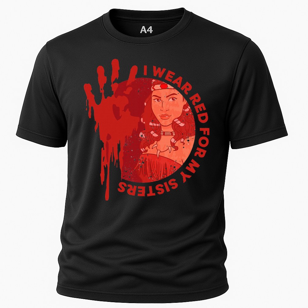 Native America Mmiw Awareness I Wear Red For My Sisters Cooling Performance Crew T-Shirt