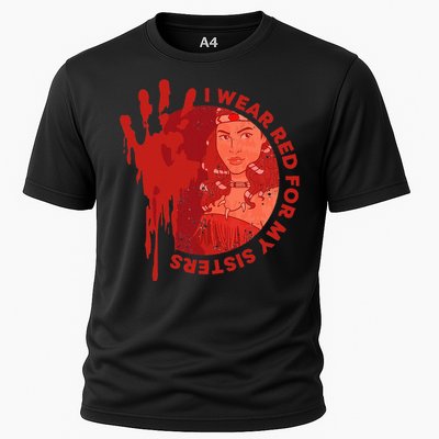 Native America Mmiw Awareness I Wear Red For My Sisters Cooling Performance Crew T-Shirt