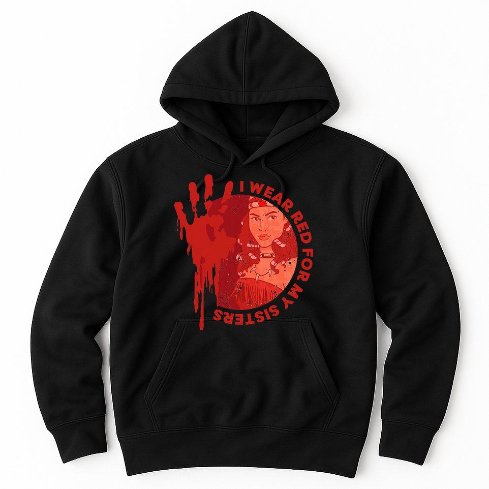 Native America Mmiw Awareness I Wear Red For My Sisters Hoodie
