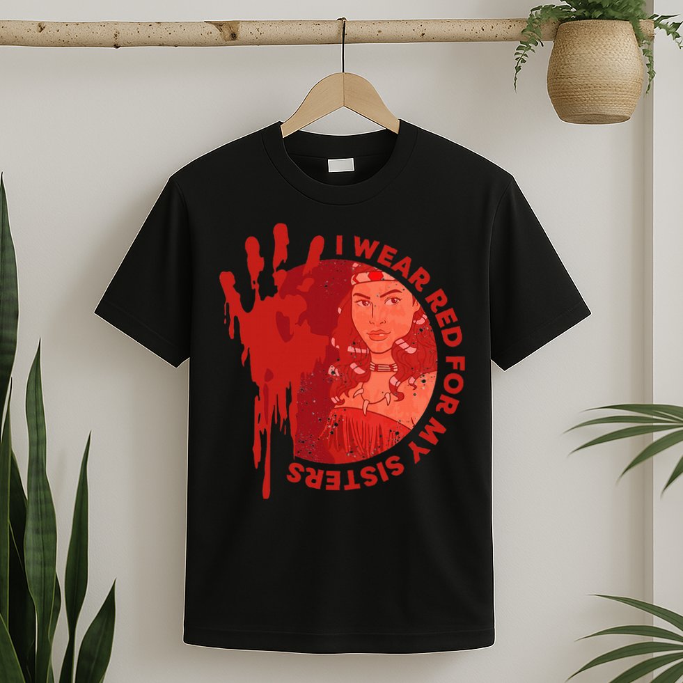 Native America Mmiw Awareness I Wear Red For My Sisters T-Shirt