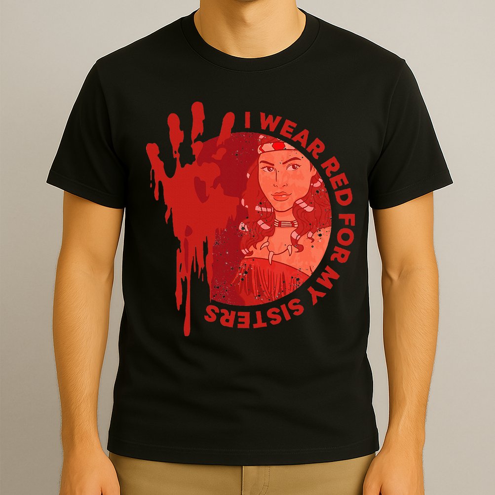 Native America Mmiw Awareness I Wear Red For My Sisters T-Shirt