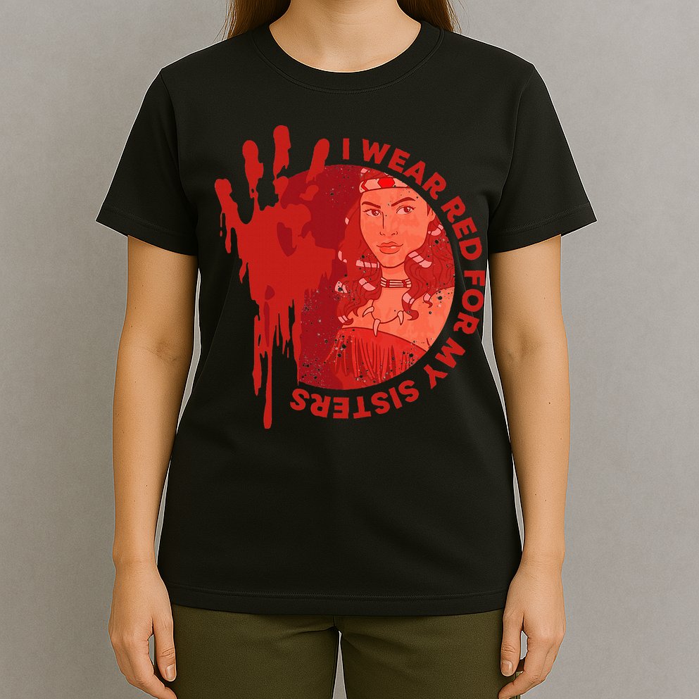 Native America Mmiw Awareness I Wear Red For My Sisters T-Shirt