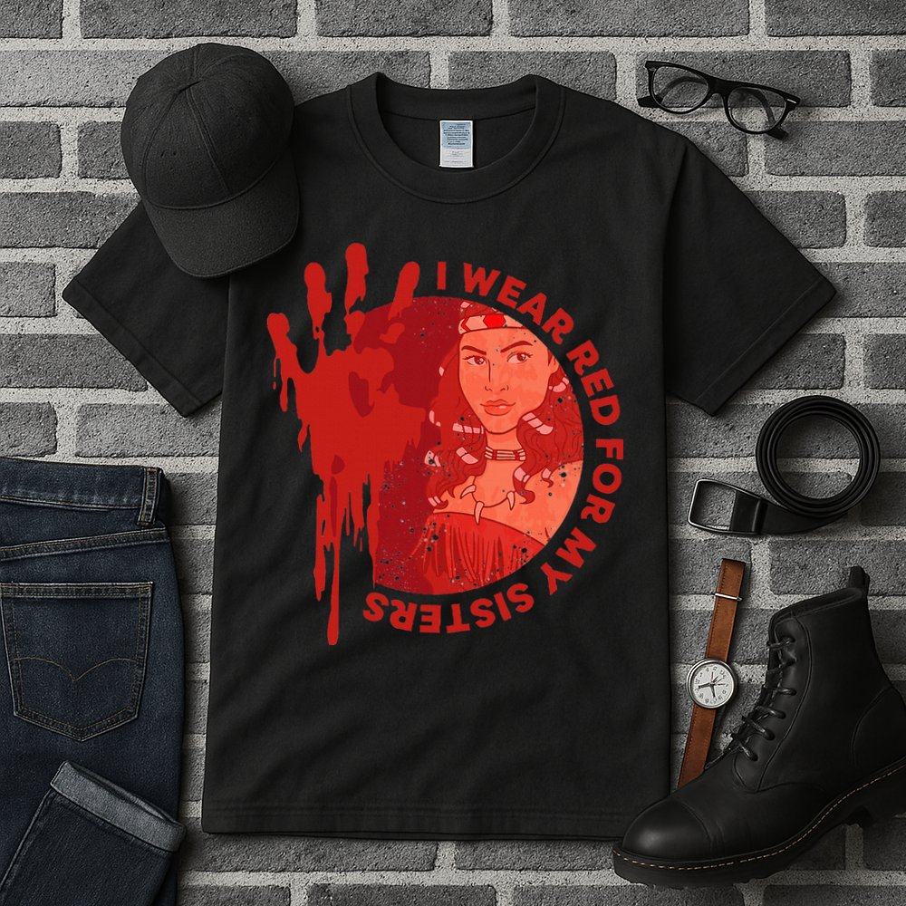 Native America Mmiw Awareness I Wear Red For My Sisters Tall T-Shirt