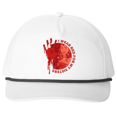 Native America Mmiw Awareness I Wear Red For My Sisters Snapback Five-Panel Rope Hat