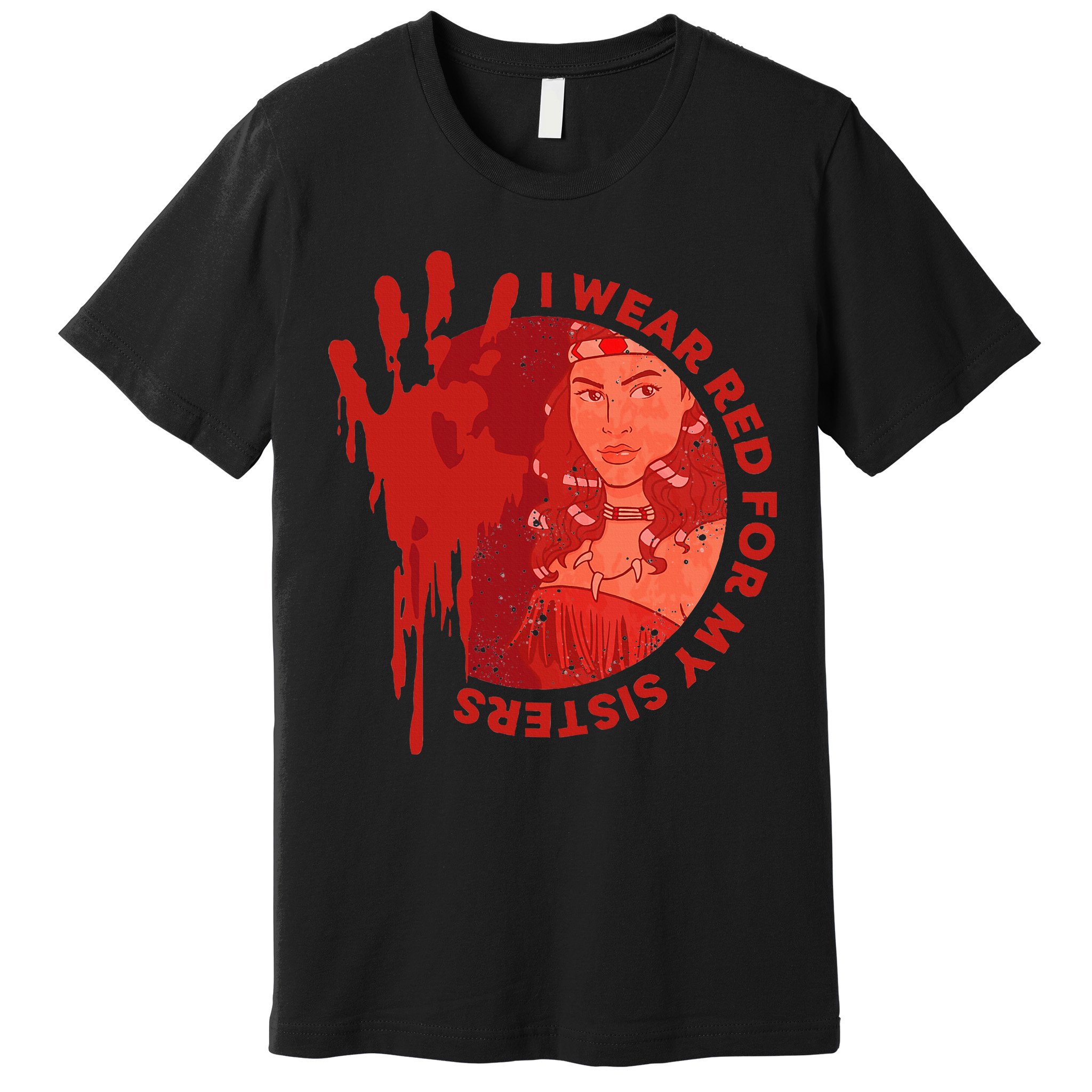 Native America Mmiw Awareness I Wear Red For My Sisters Premium T-Shirt