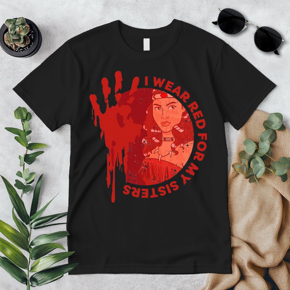 Native America Mmiw Awareness I Wear Red For My Sisters Premium T-Shirt