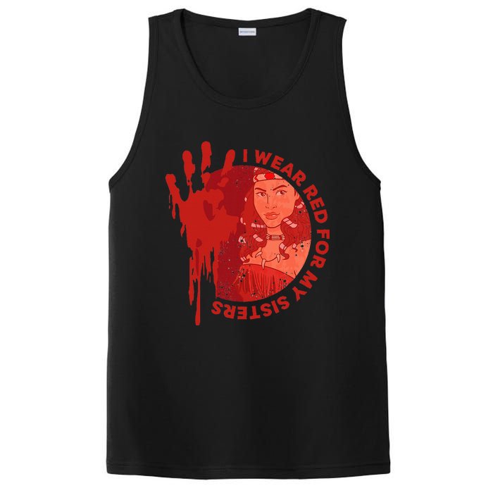 Native America Mmiw Awareness I Wear Red For My Sisters PosiCharge Competitor Tank