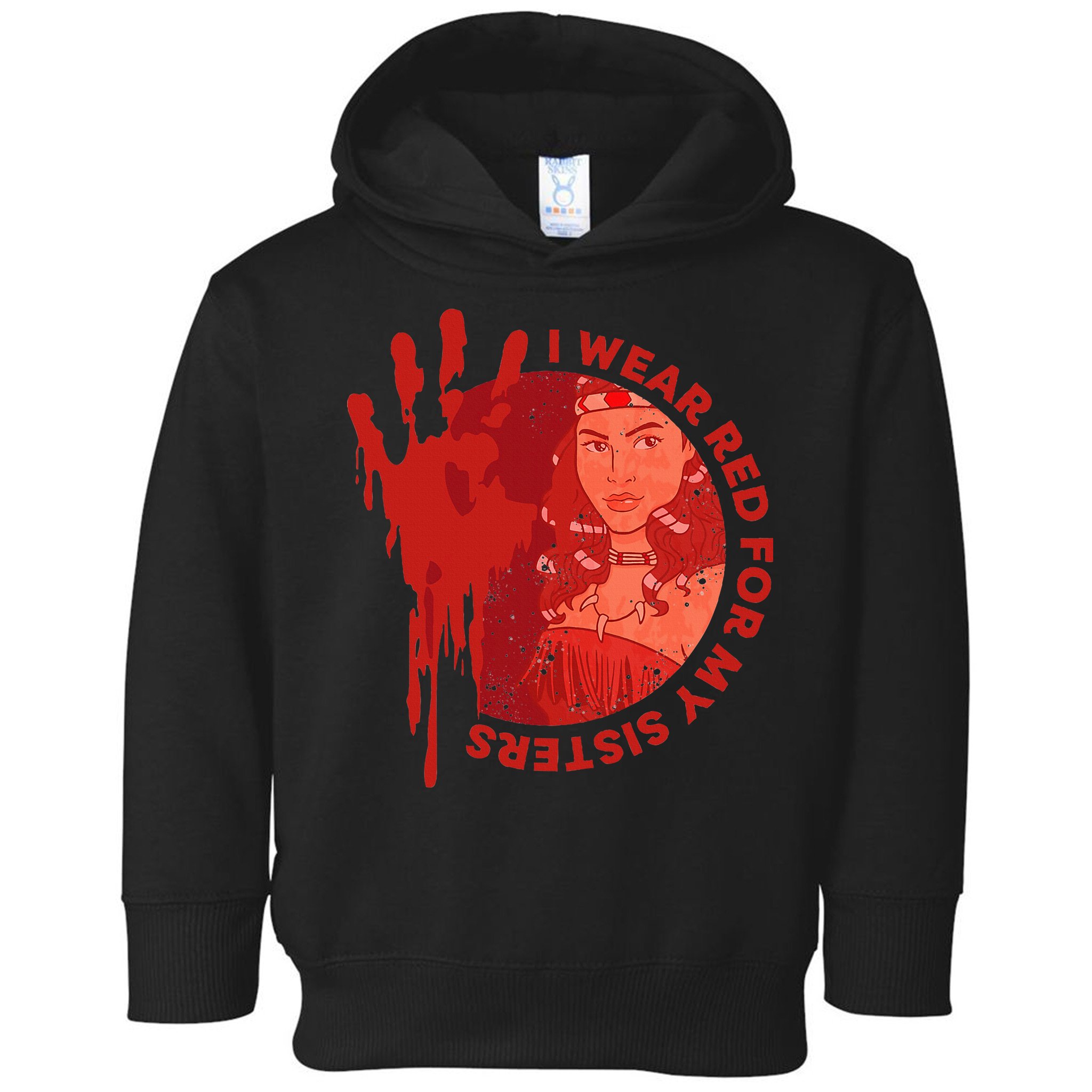 Native America Mmiw Awareness I Wear Red For My Sisters Toddler Hoodie